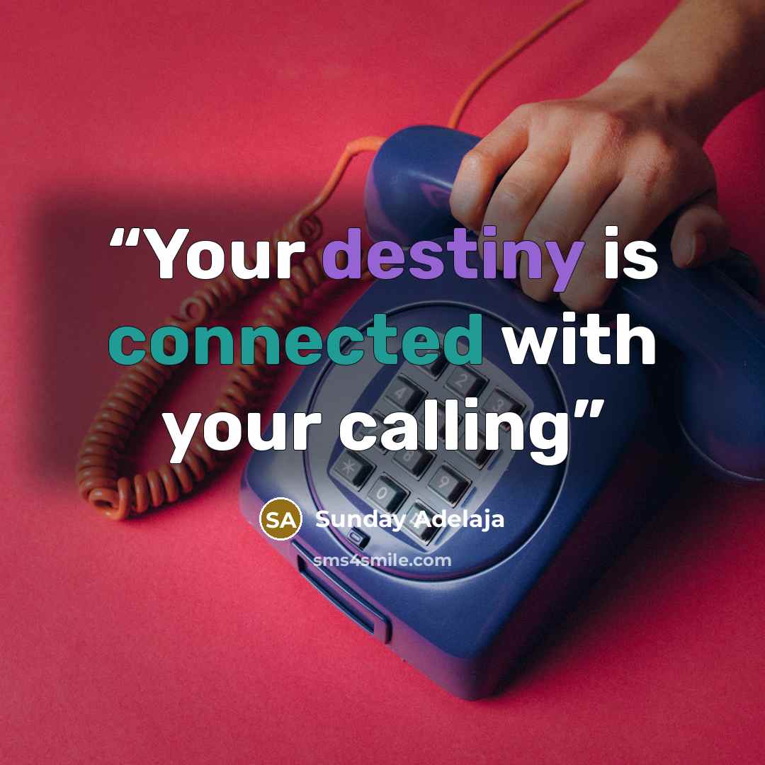 “Your destiny is connected with your calling” quote by Sunday Adelaja