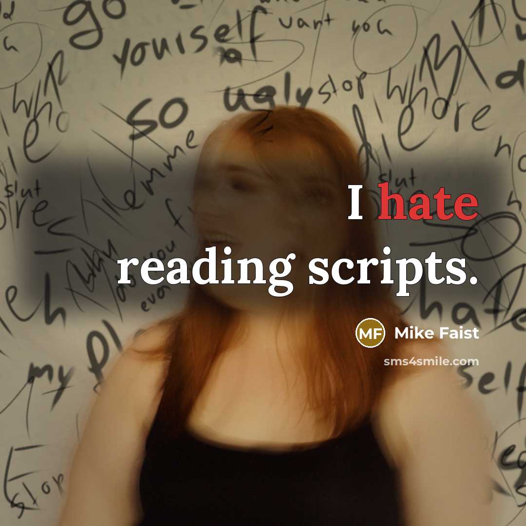 “I hate reading scripts.” quote by Mike Faist