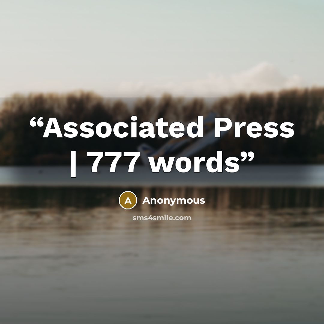 “Associated Press | 777 words” quote by Anonymous
