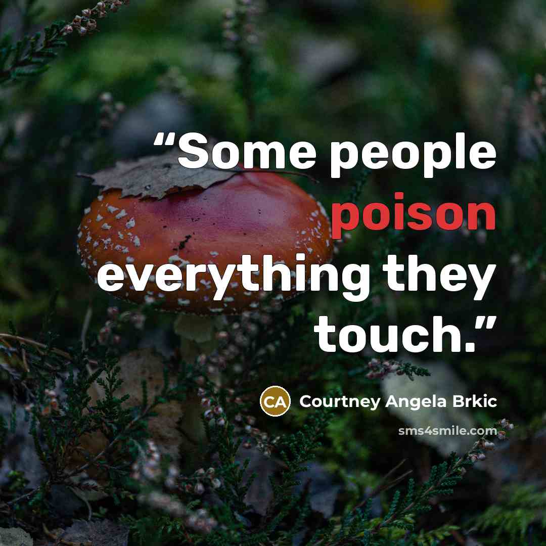 “Some people poison everything they touch.” quote by Courtney Angela Brkic