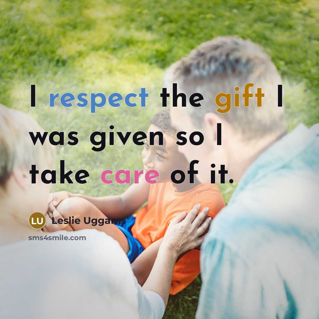 “I respect the gift I was given so I take care of it.” quote by Leslie Uggams