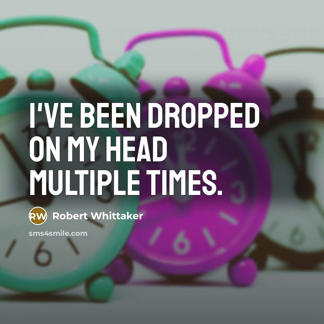 “I've been dropped on my head multiple times.” quote by Robert Whittaker