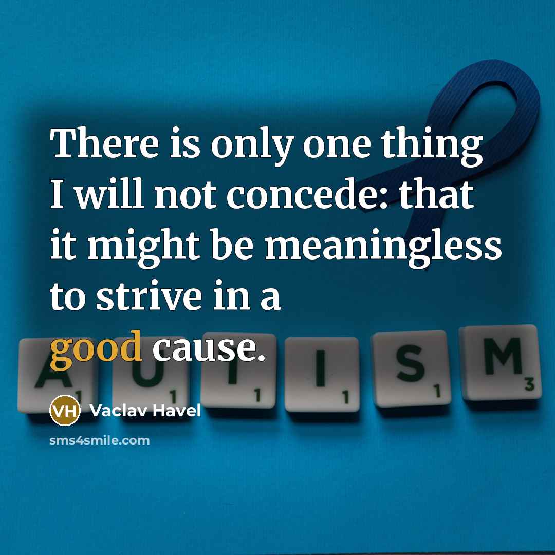 “There is only one thing I will not concede: that it might be meaningless to strive in a good cause.” quote by Vaclav Havel