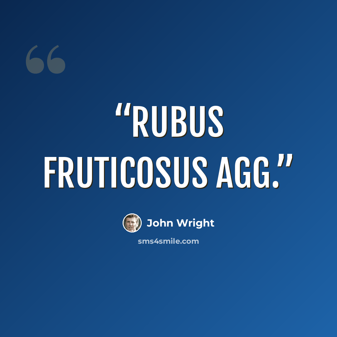 “Rubus fruticosus agg.” quote by John Wright