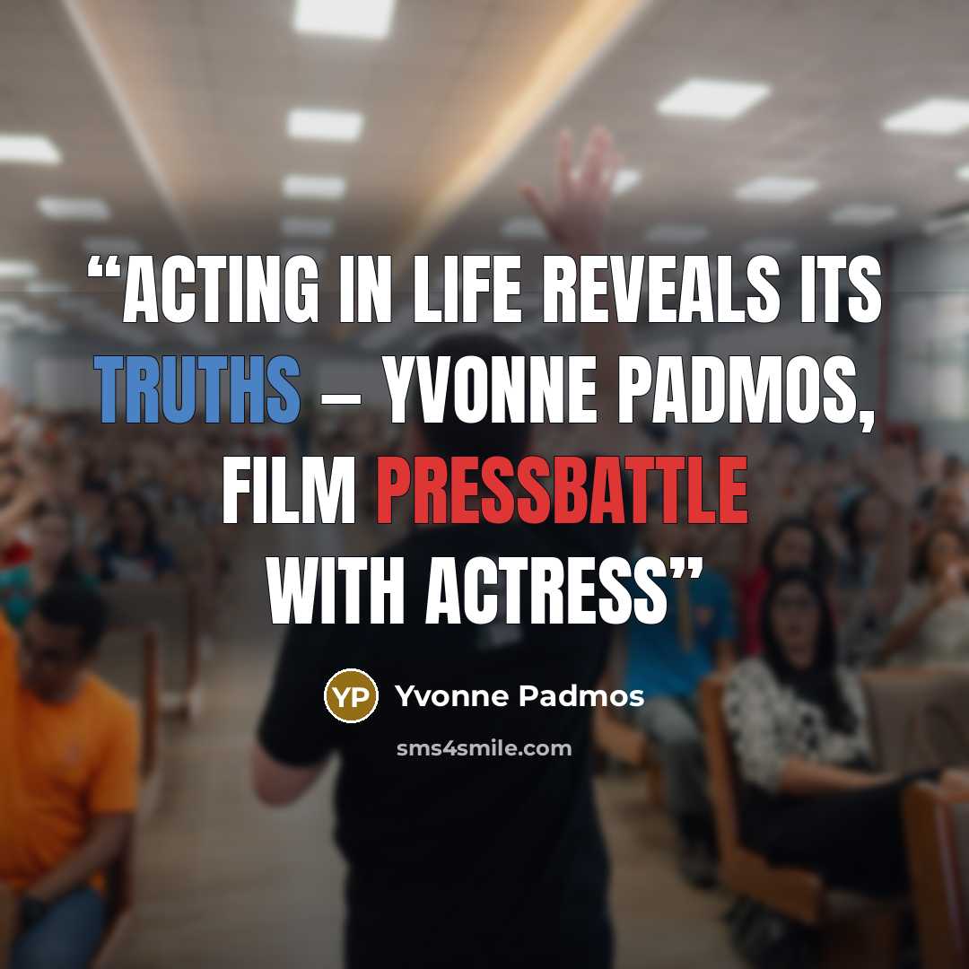 “Acting in life reveals its truths — Yvonne Padmos, Film Pressbattle with actress” quote by Yvonne Padmos