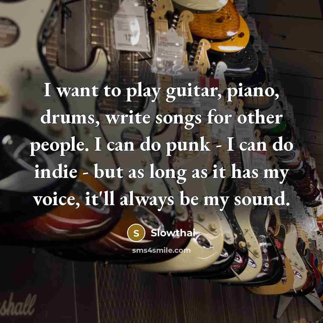 “I want to play guitar, piano, drums, write songs for other people. I can do punk - I can do indie - but as long as it has my voice, it'll always be my sound.” quote by Slowthai