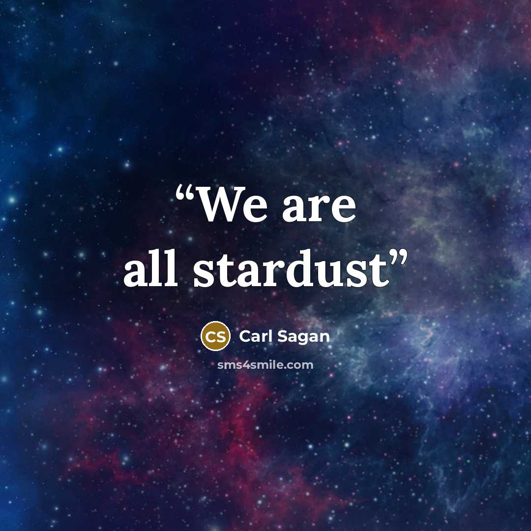 “We are all stardust” quote by Carl Sagan