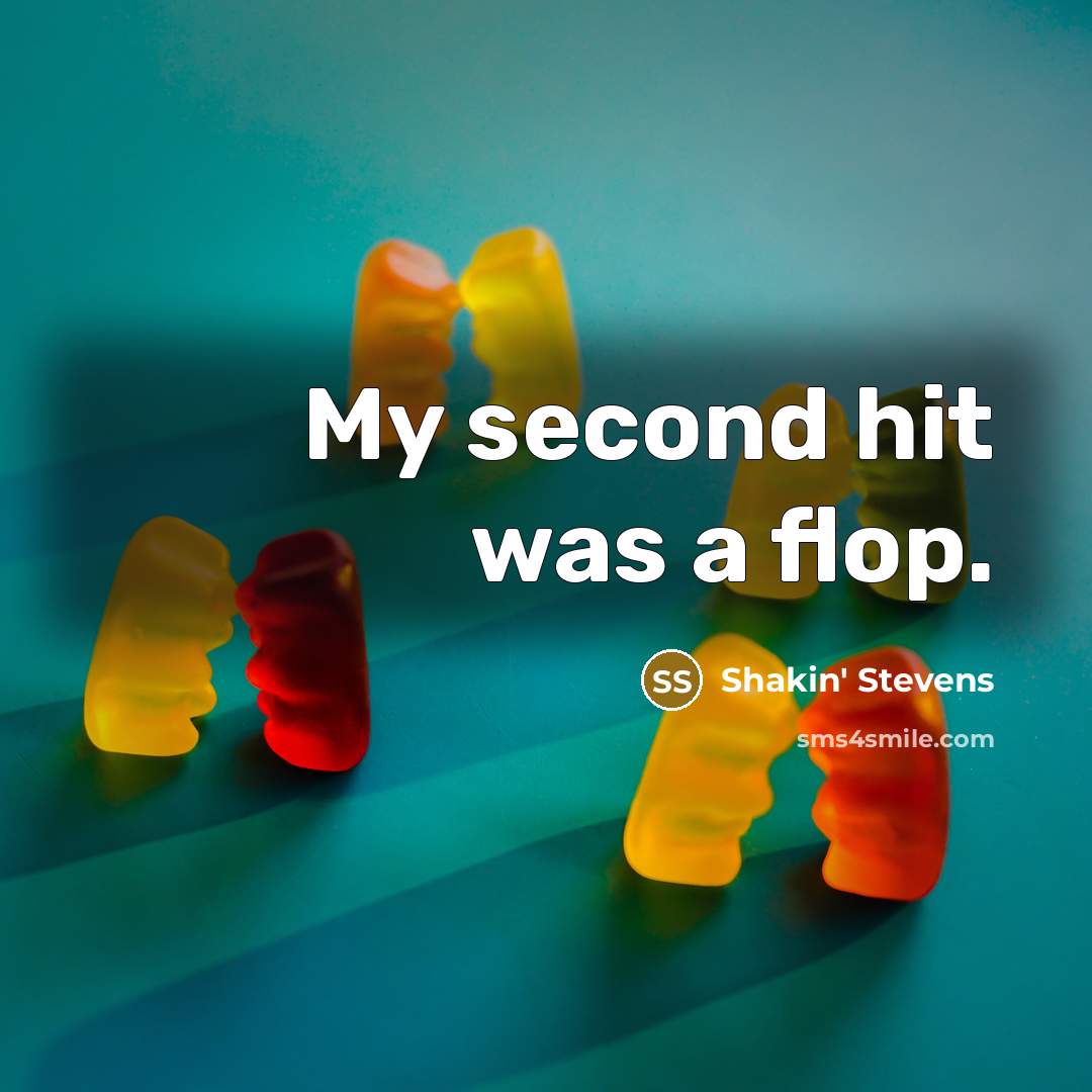 “My second hit was a flop.” quote by Shakin' Stevens