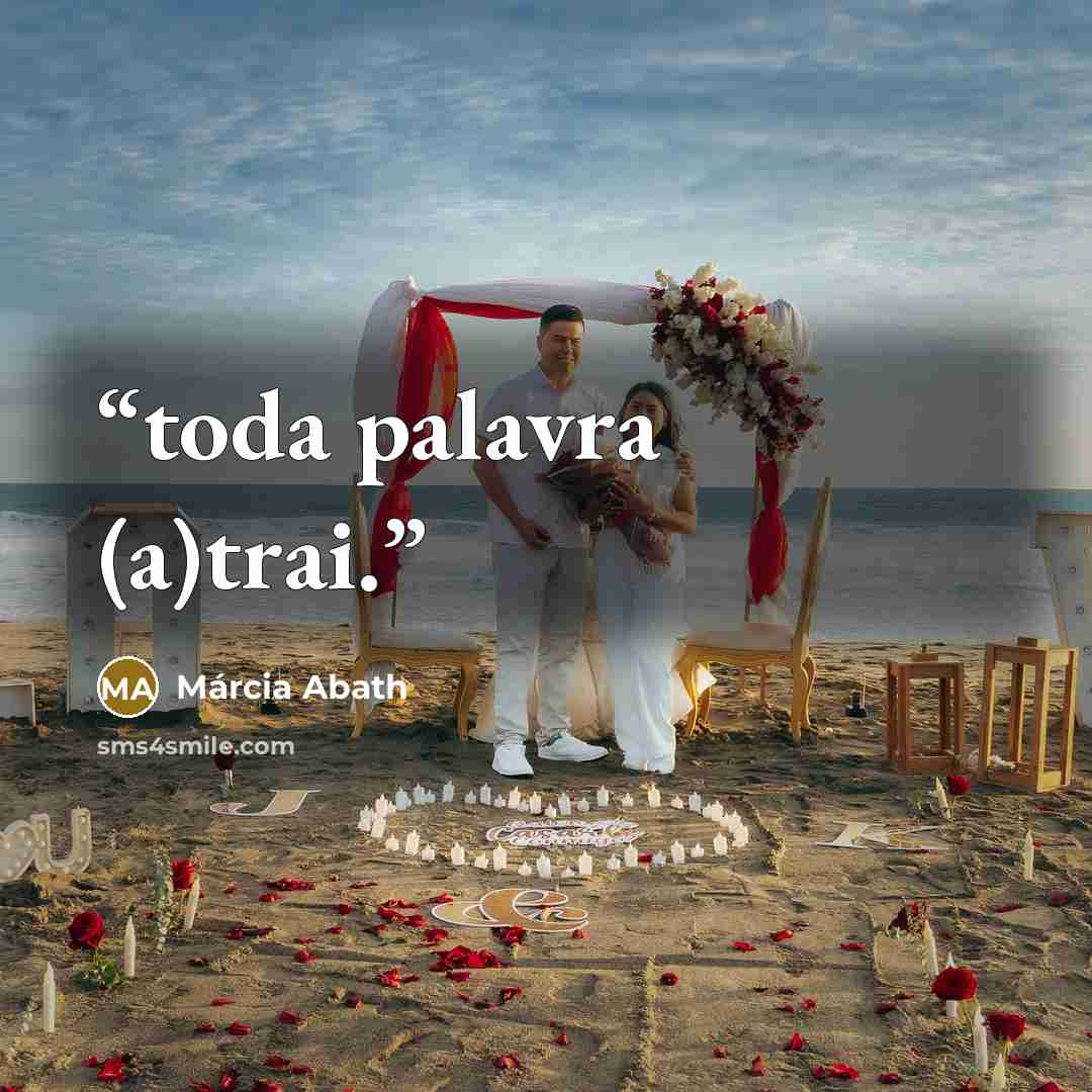 “toda palavra (a)trai.” quote by Márcia Abath
