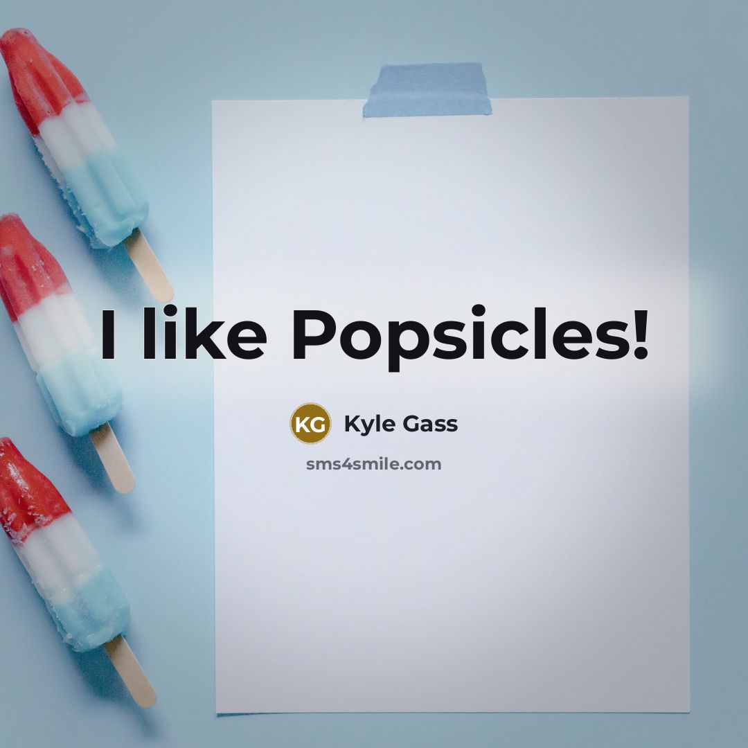 “I like Popsicles!” quote by Kyle Gass
