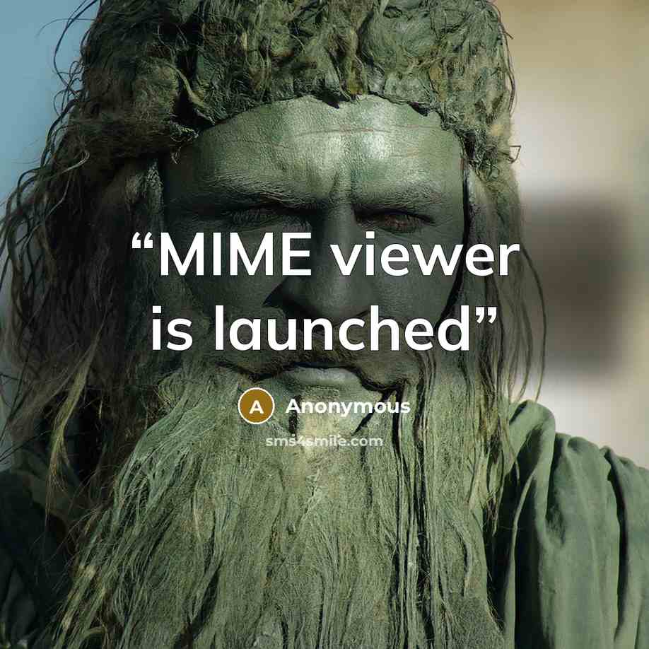 “MIME viewer is launched” quote by Anonymous
