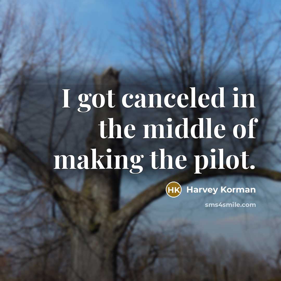 “I got canceled in the middle of making the pilot.” quote by Harvey Korman