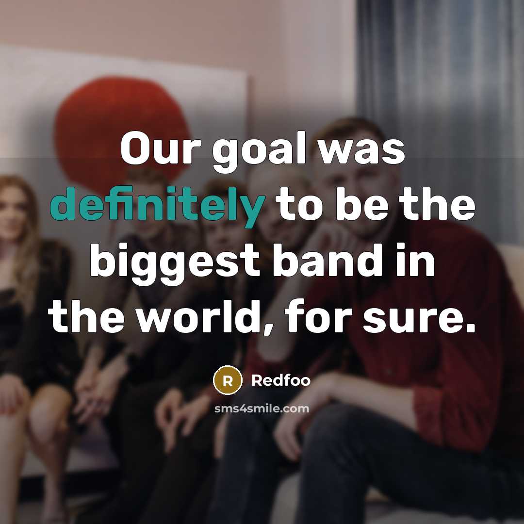 “Our goal was definitely to be the biggest band in the world, for sure.” quote by Redfoo