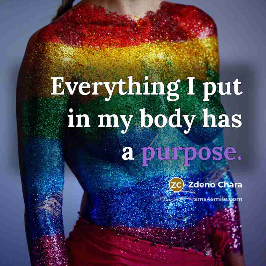 “Everything I put in my body has a purpose.” quote by Zdeno Chara