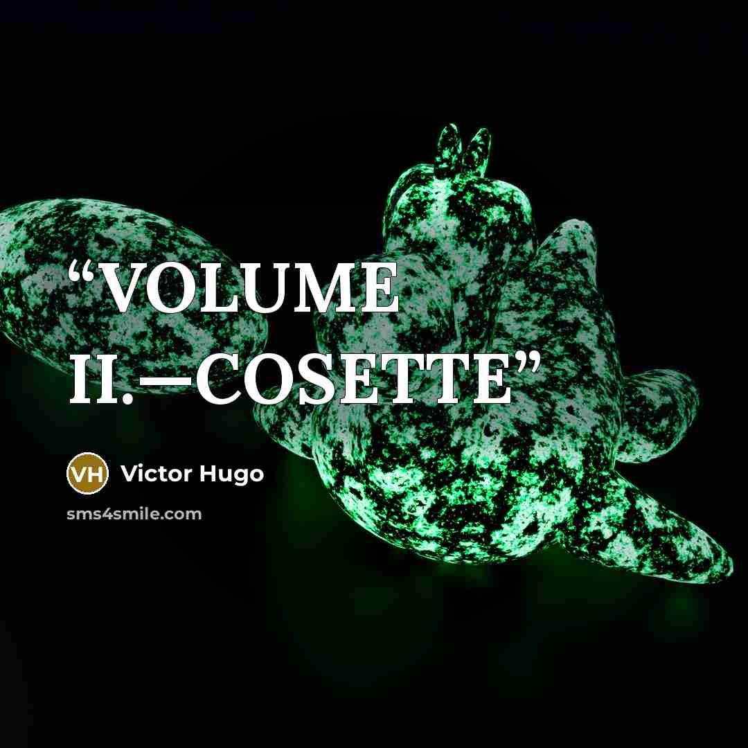 “VOLUME II.—COSETTE” quote by Victor Hugo