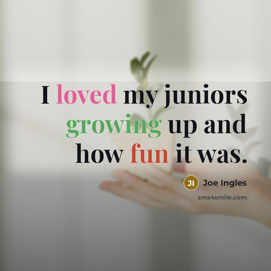 “I loved my juniors growing up and how fun it was.” quote by Joe Ingles