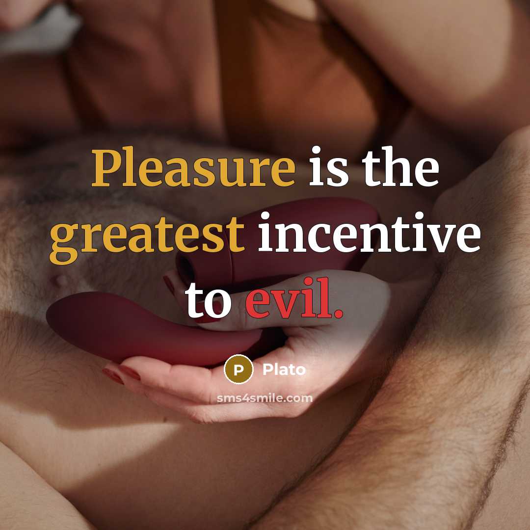 “Pleasure is the greatest incentive to evil.” quote by Plato