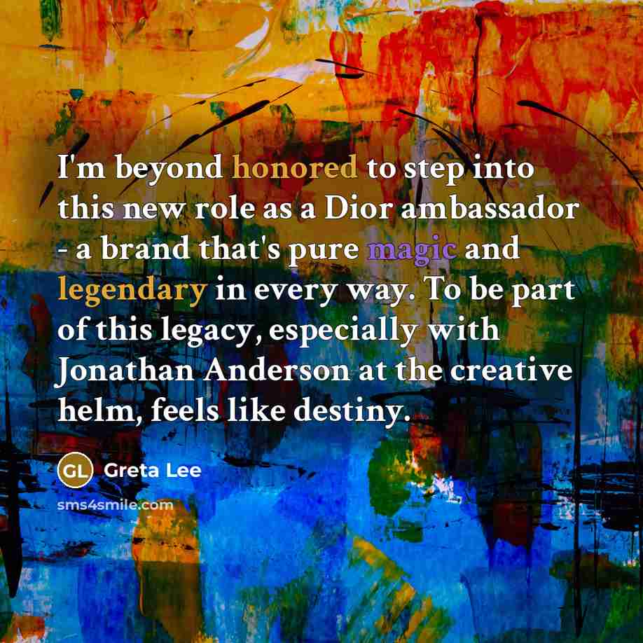 “I'm beyond honored to step into this new role as a Dior ambassador - a brand that's pure magic and legendary in every way. To be part of this legacy, especially with Jonathan Anderson at the creative helm, feels like destiny.” quote by Greta Lee