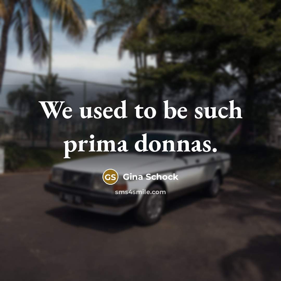 “We used to be such prima donnas.” quote by Gina Schock