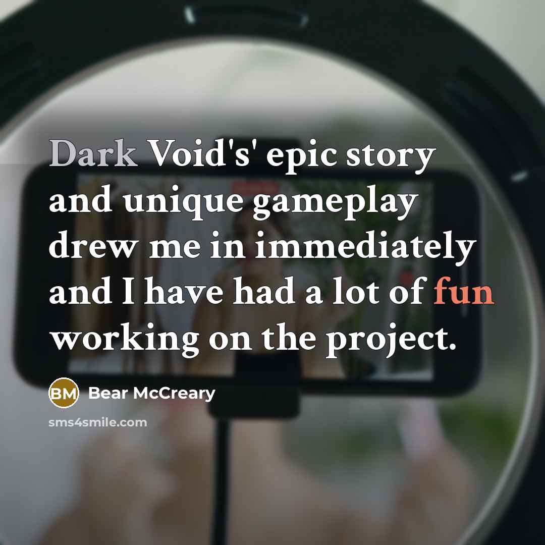 “Dark Void's' epic story and unique gameplay drew me in immediately and I have had a lot of fun working on the project.” quote by Bear McCreary