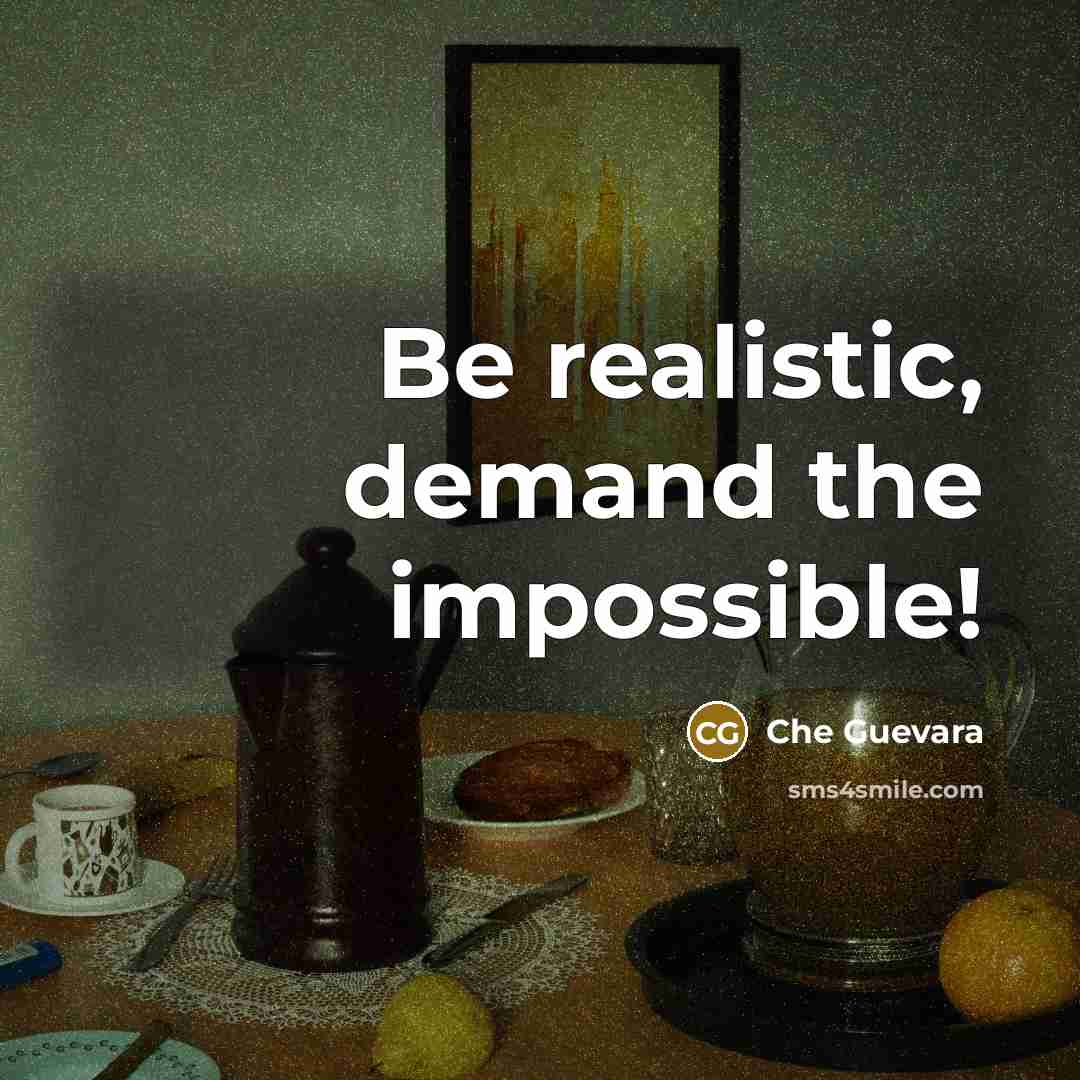 “Be realistic, demand the impossible!” quote by Che Guevara