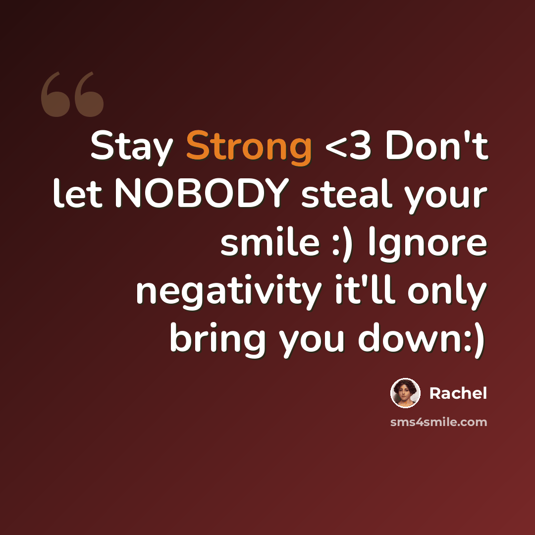 “Stay Strong” quote by Rachel