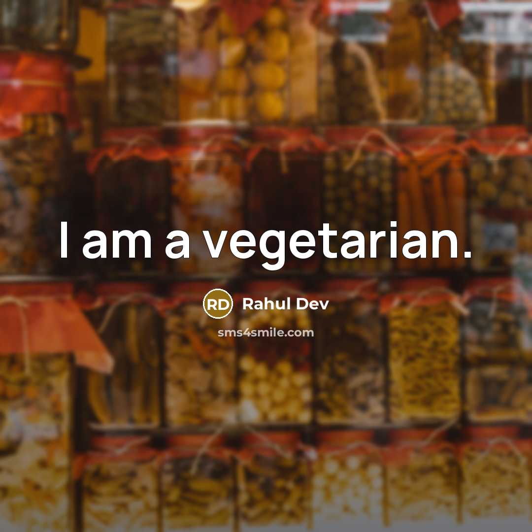 “I am a vegetarian.” quote by Rahul Dev