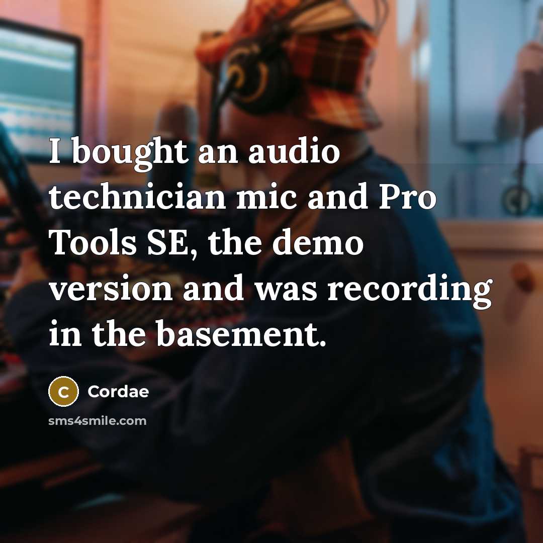 “I bought an audio technician mic and Pro Tools SE, the demo version and was recording in the basement.” quote by Cordae