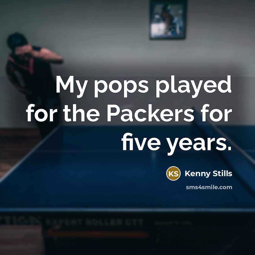 “My pops played for the Packers for five years.” quote by Kenny Stills