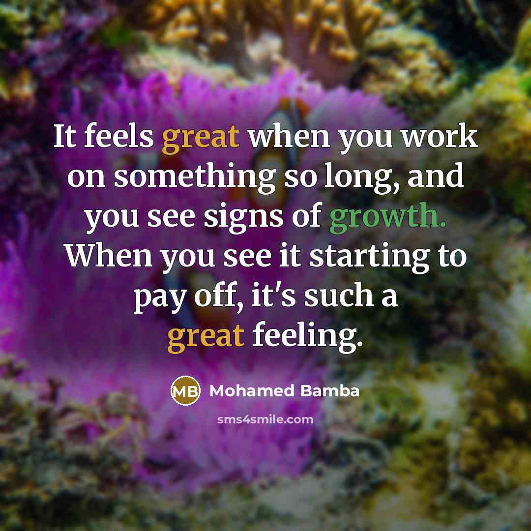 “It feels great when you work on something so long, and you see signs of growth. When you see it starting to pay off, it's such a great feeling.” quote by Mohamed Bamba