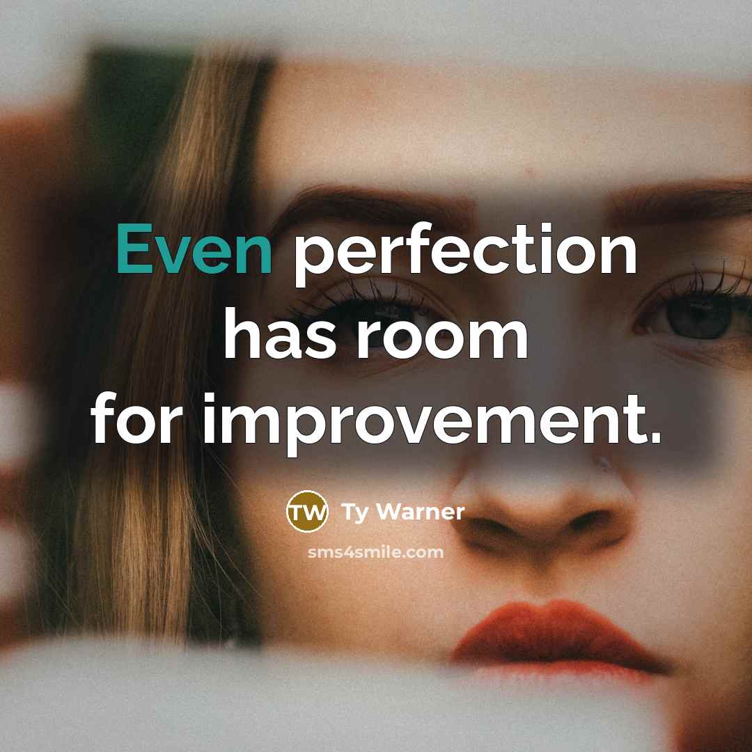 “Even perfection has room for improvement.” quote by Ty Warner