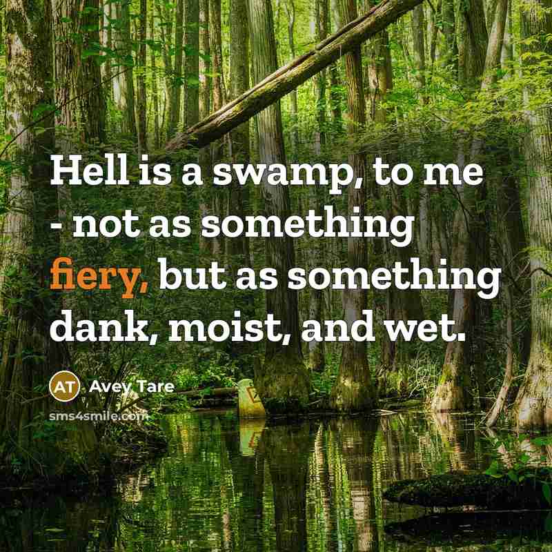 “Hell is a swamp, to me - not as something fiery, but as something dank, moist, and wet.” quote by Avey Tare