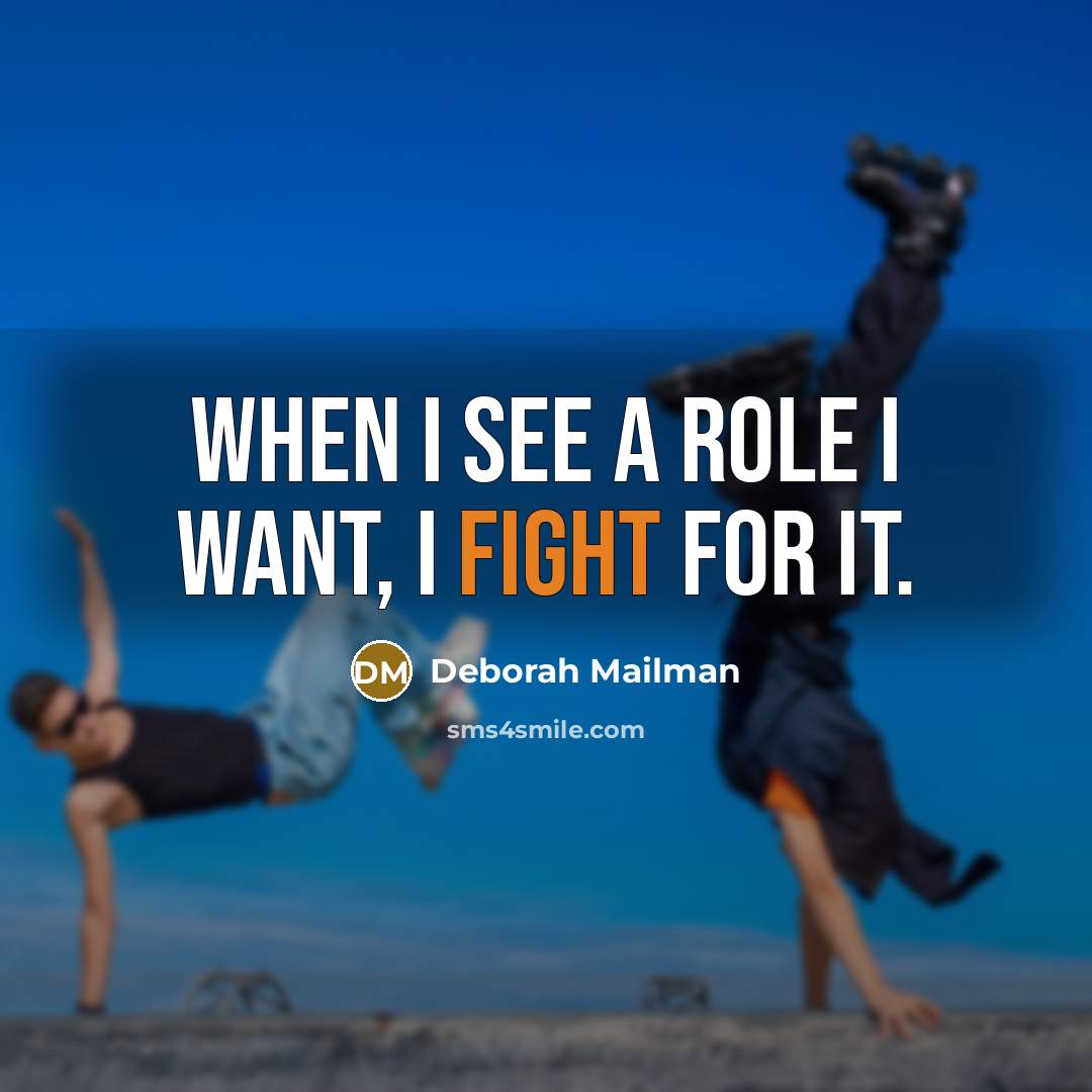“When I see a role I want, I fight for it.” quote by Deborah Mailman