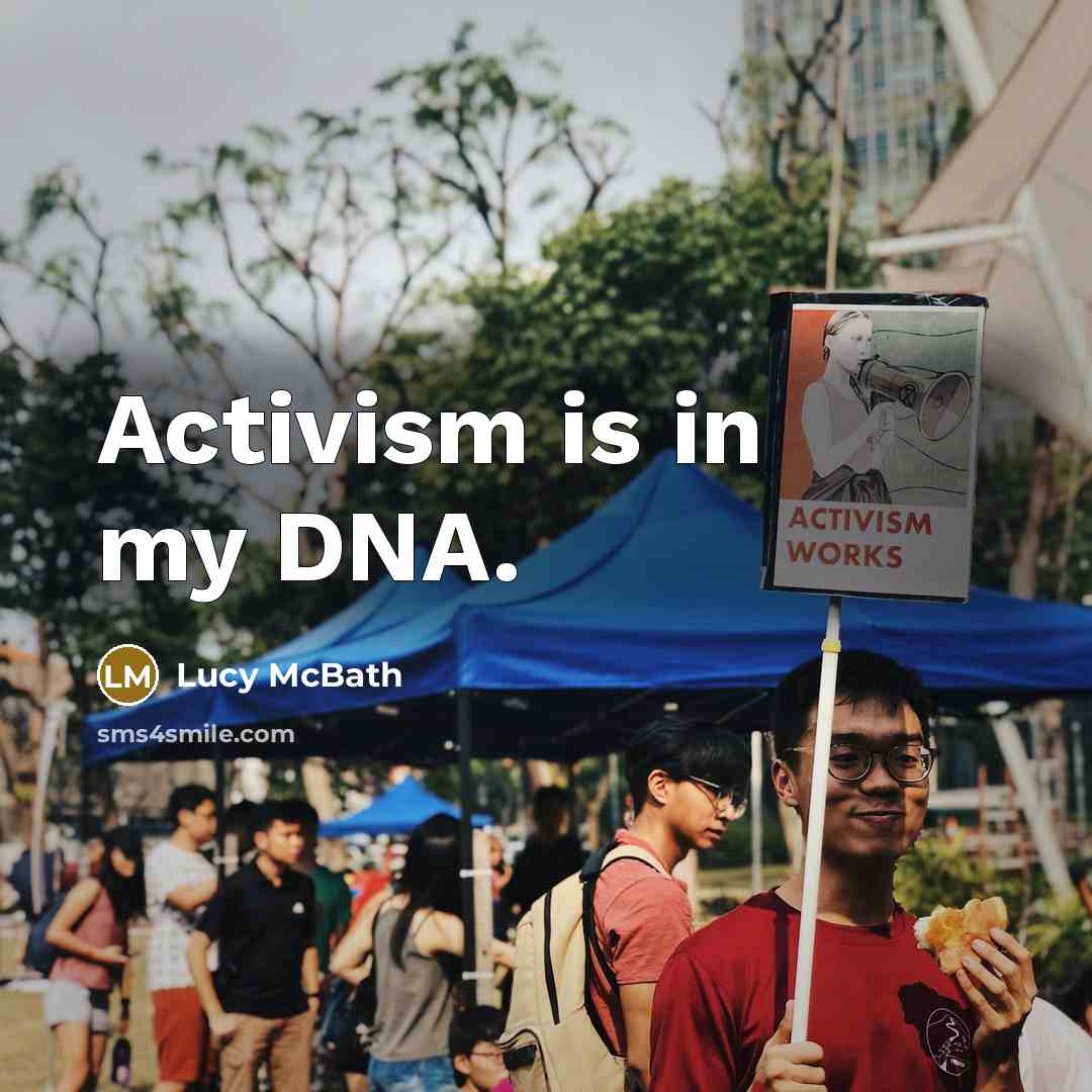 “Activism is in my DNA.” quote by Lucy McBath