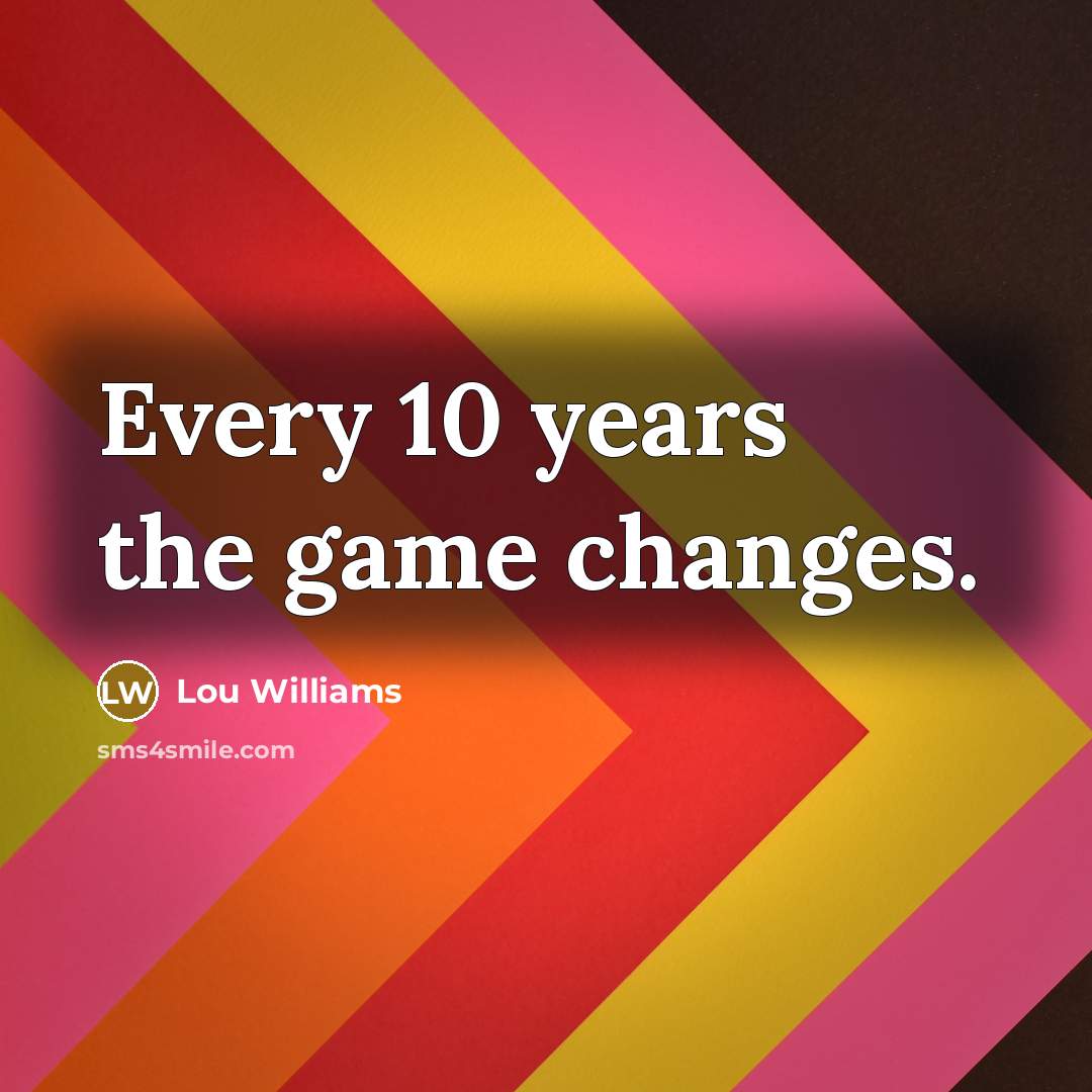“Every 10 years the game changes.” quote by Lou Williams