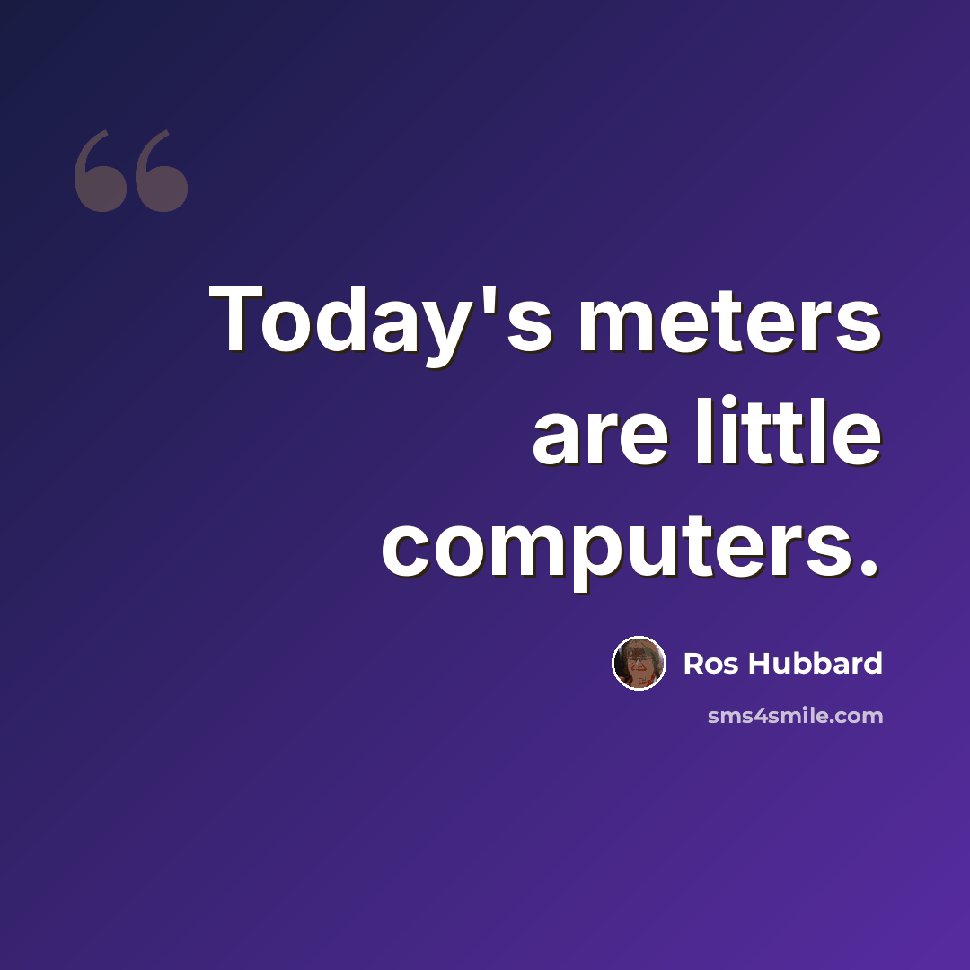 “Today's meters are little computers.” quote by Ros Hubbard