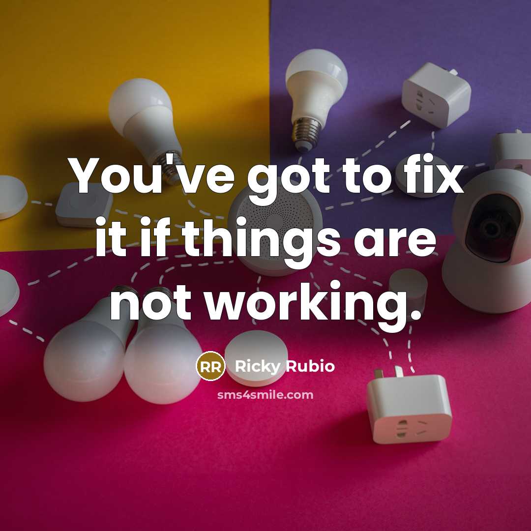 “You've got to fix it if things are not working.” quote by Ricky Rubio
