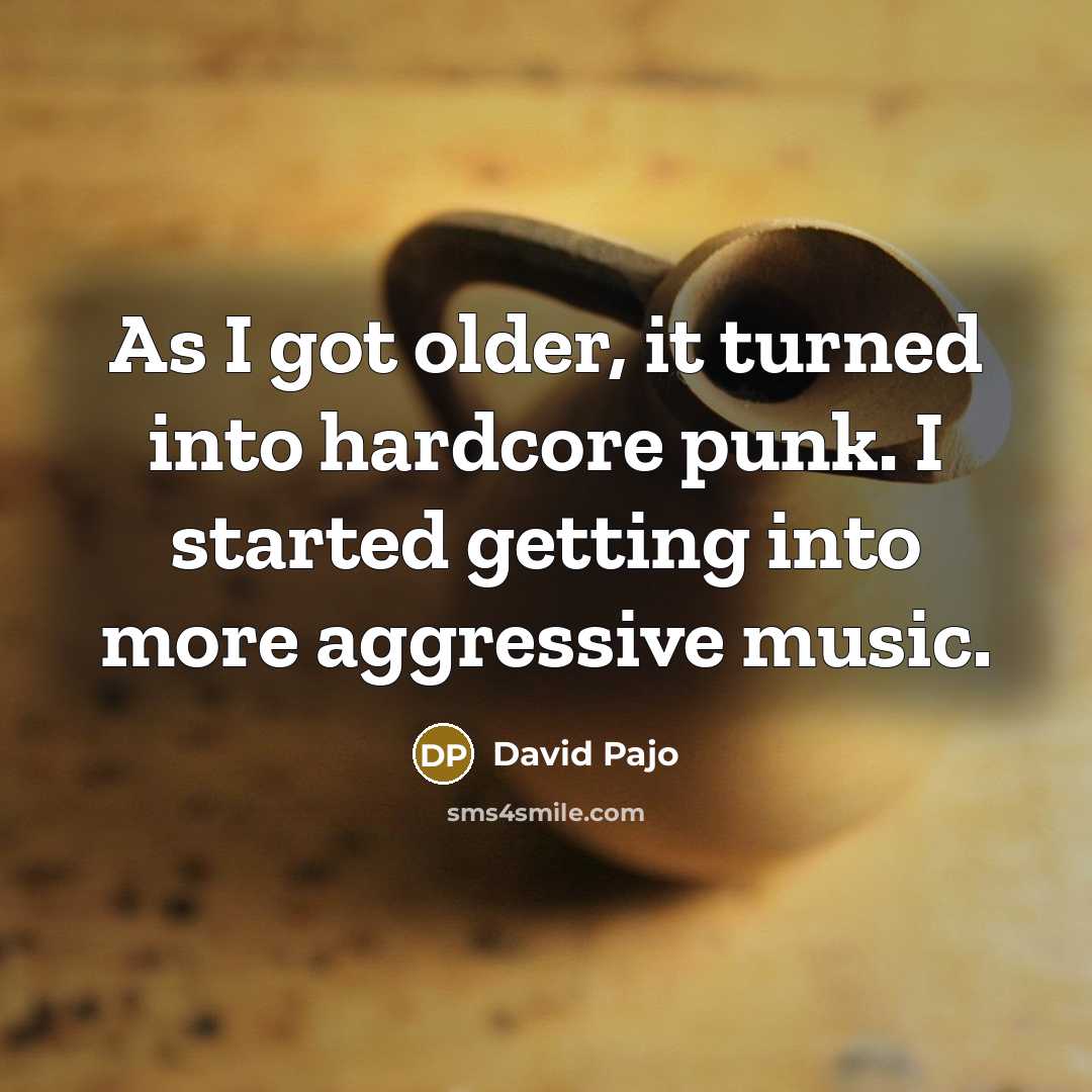 “As I got older, it turned into hardcore punk. I started getting into more aggressive music.” quote by David Pajo