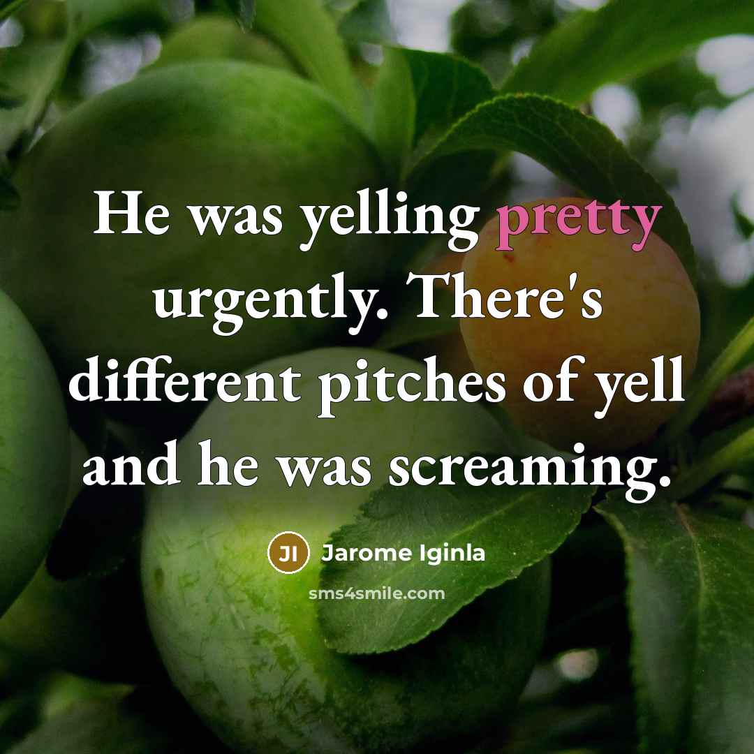 “He was yelling pretty urgently. There's different pitches of yell and he was screaming.” quote by Jarome Iginla