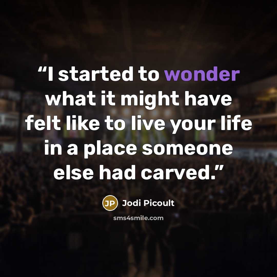 “I started to wonder what it might have felt like to live your life in a place someone else had carved.” quote by Jodi Picoult