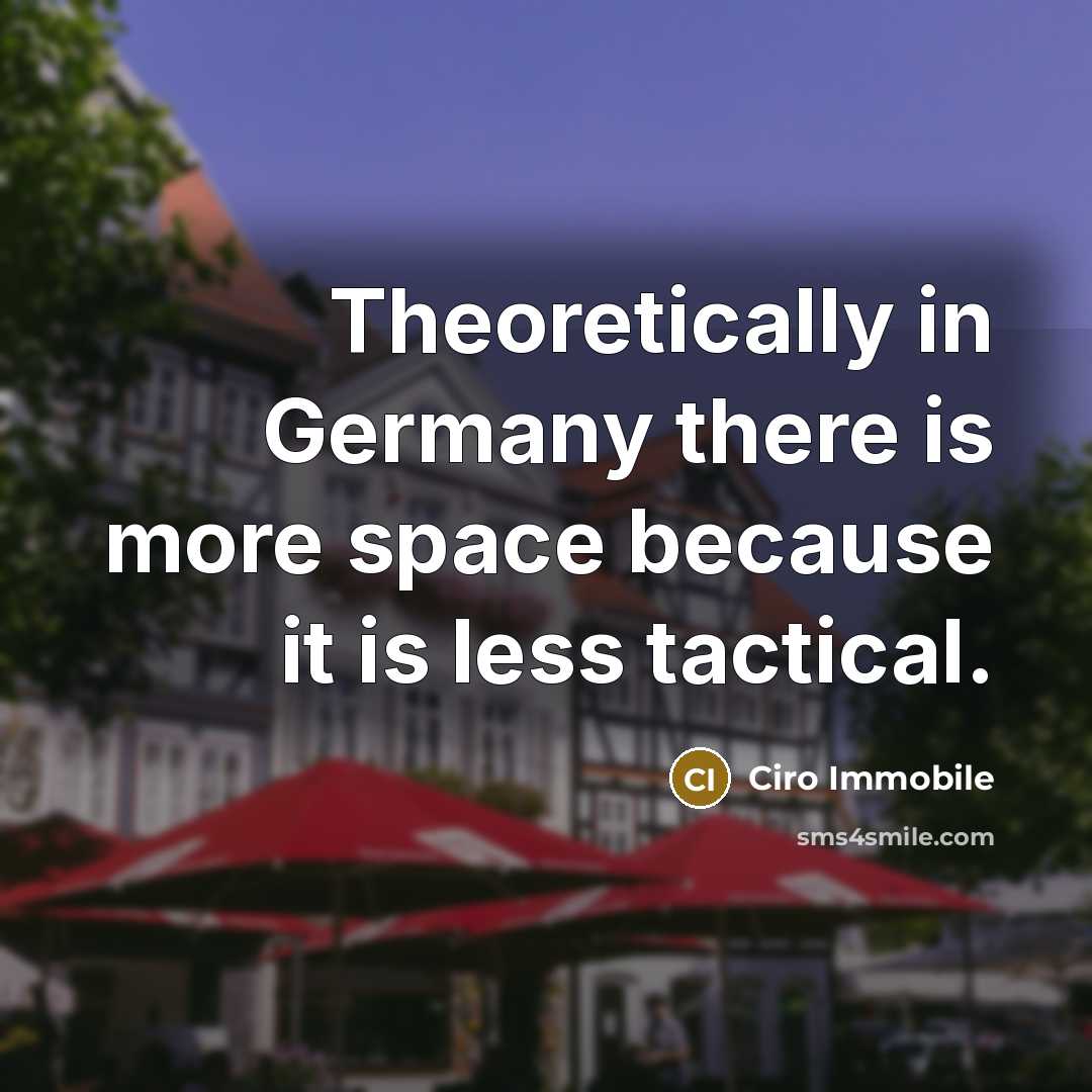 “Theoretically in Germany there is more space because it is less tactical.” quote by Ciro Immobile