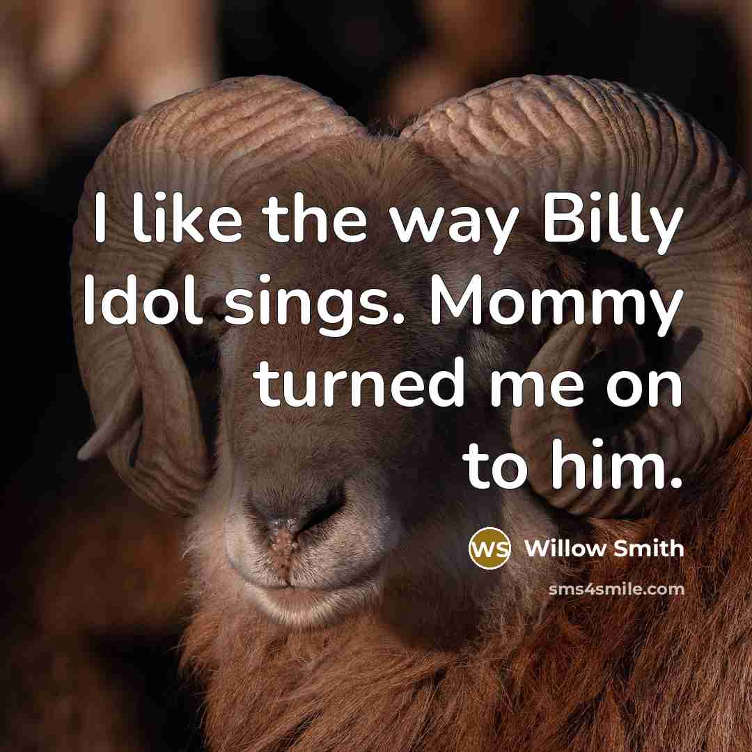 “I like the way Billy Idol sings. Mommy turned me on to him.” quote by Willow Smith
