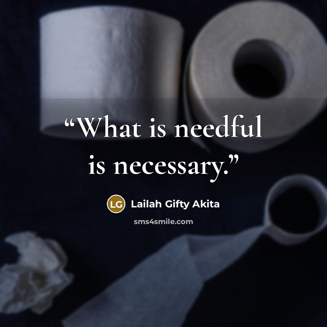 “What is needful is necessary.” quote by Lailah Gifty Akita
