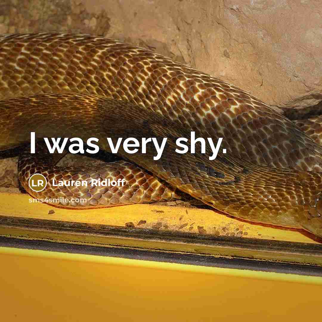 “I was very shy.” quote by Lauren Ridloff
