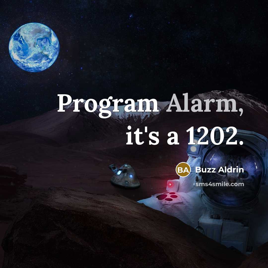 “Program Alarm, it's a 1202.” quote by Buzz Aldrin