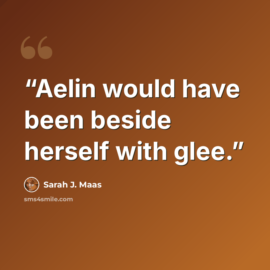 “Aelin would have been beside herself with glee.” quote by Sarah J. Maas
