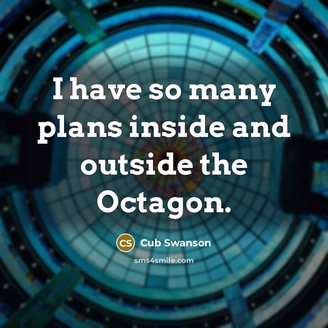 “I have so many plans inside and outside the Octagon.” quote by Cub Swanson