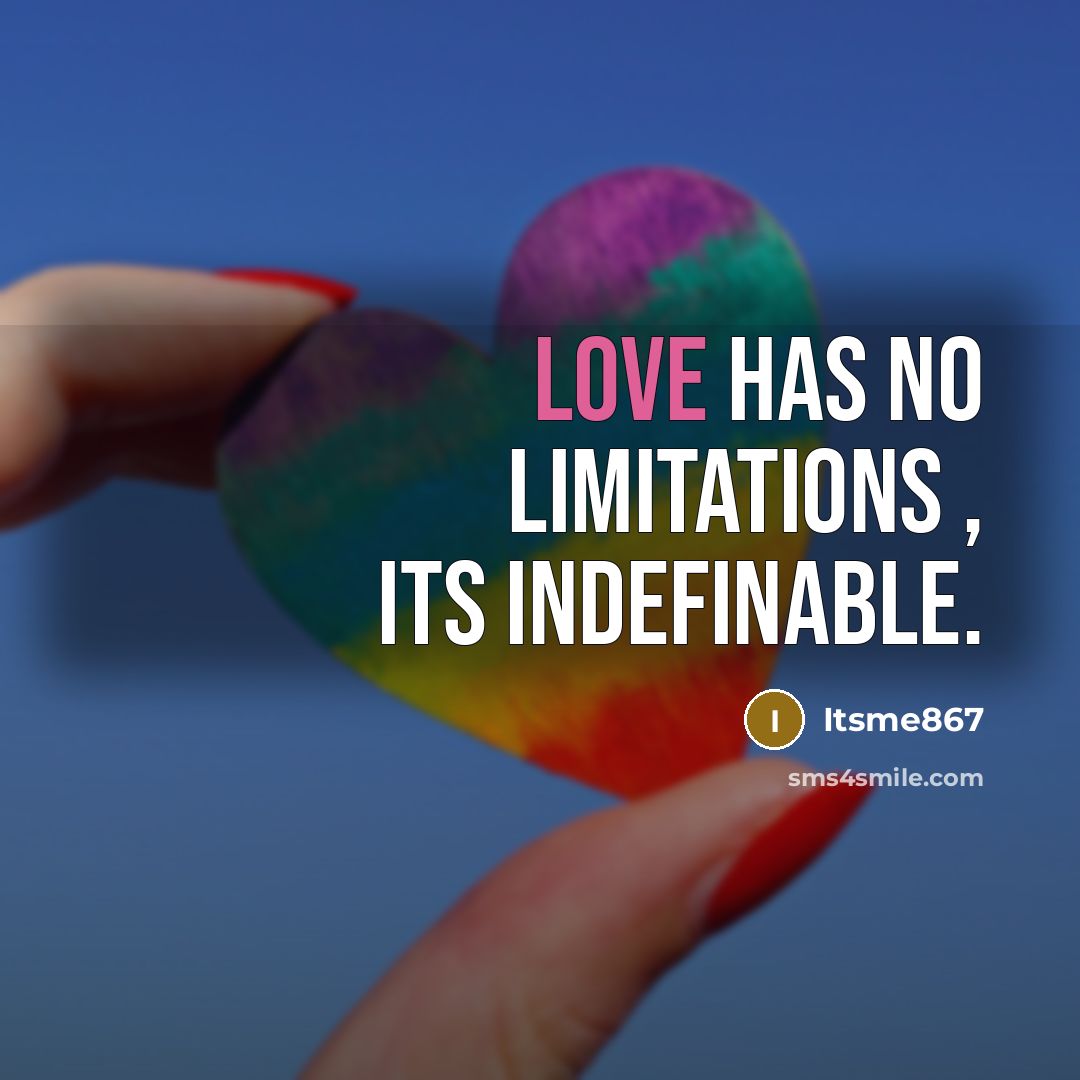 “Love has no limitations , its indefinable.” quote by Itsme867