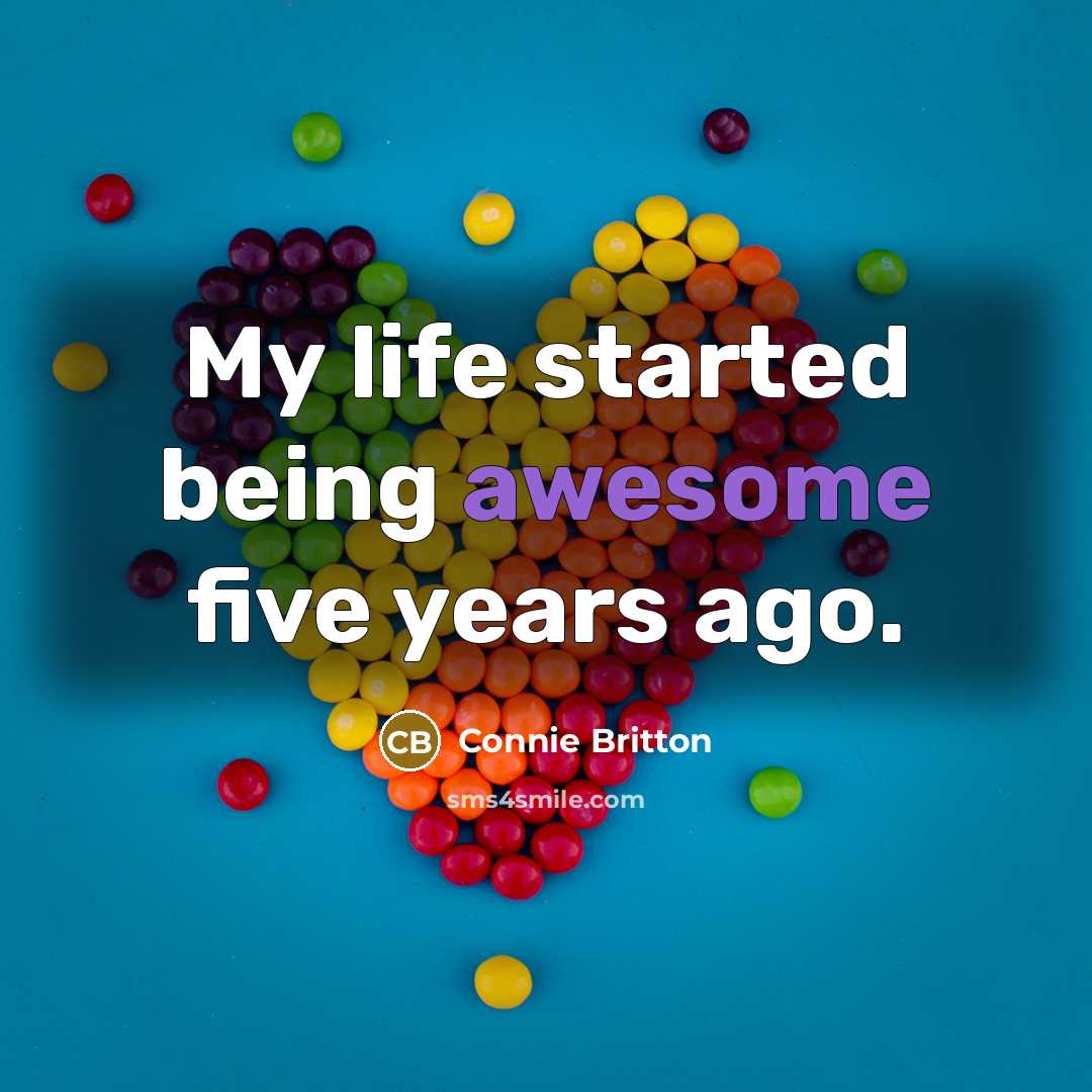 “My life started being awesome five years ago.” quote by Connie Britton