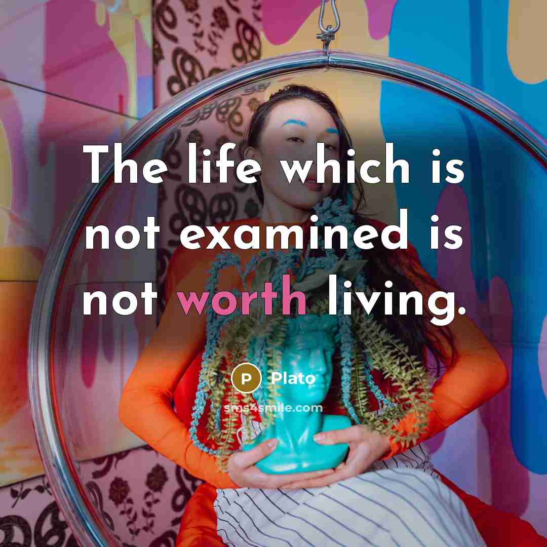 “The life which is not examined is not worth living.” quote by Plato